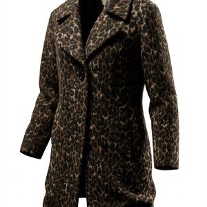 Anne Klein Animal Print Pea Coat